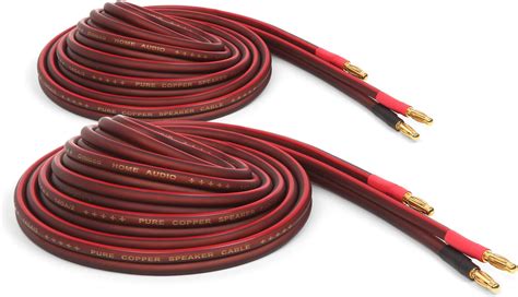 Micca Pure Copper Speaker Wire With Gold Plated Banana Plugs Awg