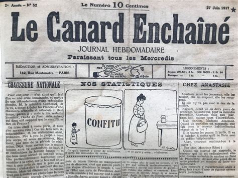 N 52 Du Canard Enchaîné 27 Juin 1917 Couac