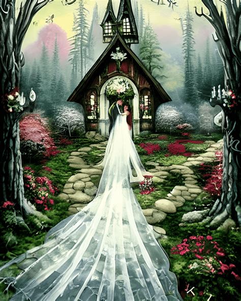 The Wedding Chapel By Thomas Kinkade · Creative Fabrica