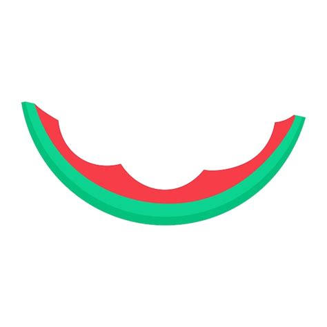 Premium Vector Flat Peel Of Eaten Watermelon Slice Icon