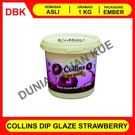 Jual COLLINS DIP GLAZE 1 KG TOPPING DONAT PISANG NUGGET STRAWBERRY