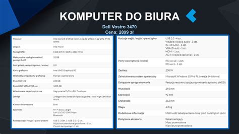 Parametry Katalogowe Sprz Tu Komputerowego Ppt Pobierz