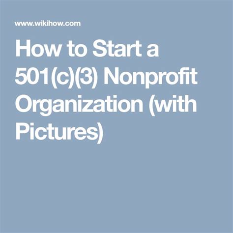 How To Start A C Nonprofit Organization With Pictures