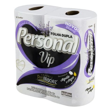 Papel Higiênico Personal Vip Folha Dupla Lavanda 4 Super Farmácia