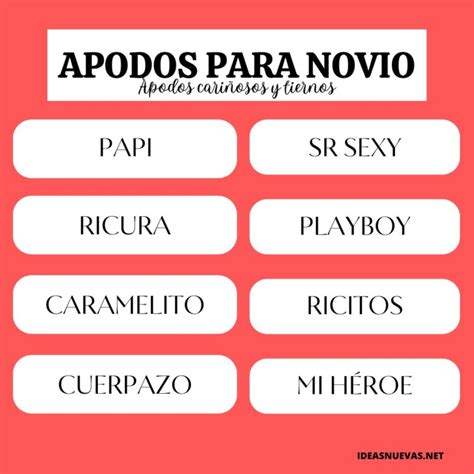 Los 100 apodos con significado para mi novio divertidos y cariñosos