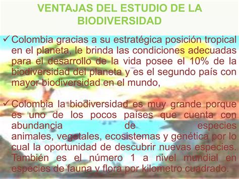 Ventajas Del Estudio De La Biodiversidad En Colombia Ppt