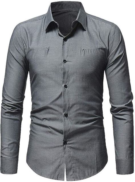 Hellosay Camisa De Manga Larga Oxford Formal De Color S Lido Casual De