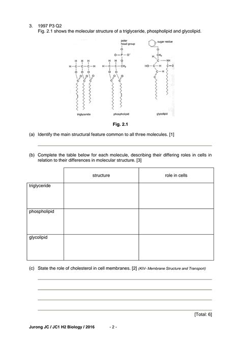 Solution H Biology Lipids Questions And Answers Studypool