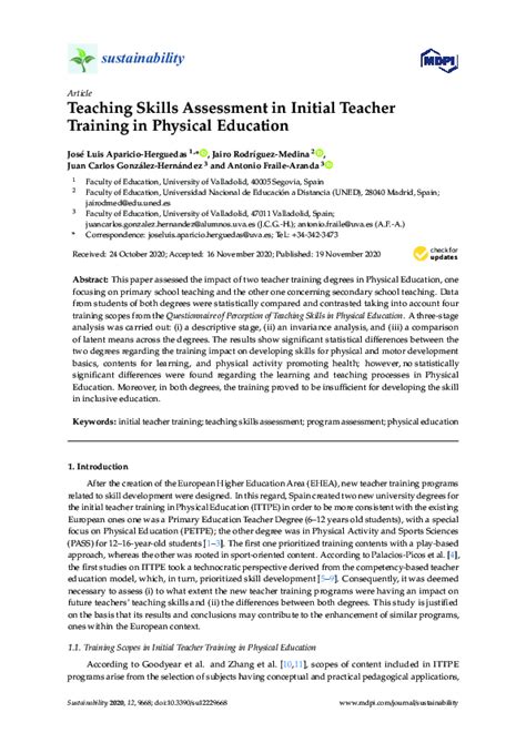 (PDF) Teaching Skills Assessment in Initial Teacher Training in ...