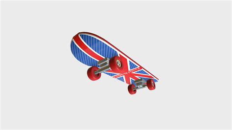 Skateboard 05 Union Jack 3d Model By Gsommer