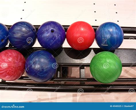 Colorful Bowling Balls Stock Image Image Of Marble Ball 4940525