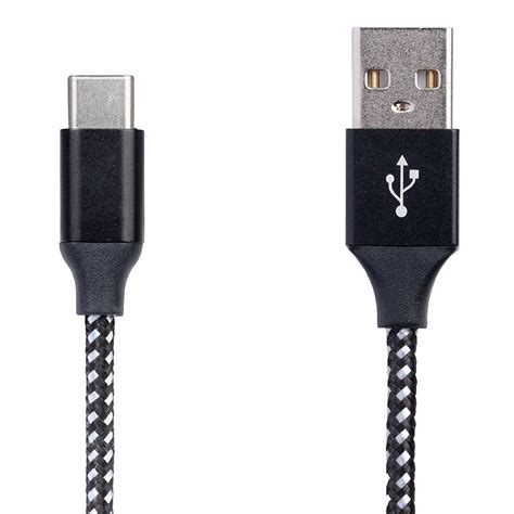 Cable Usb A Tipo C De Tela 1 80 M Negro Rantec Electronics