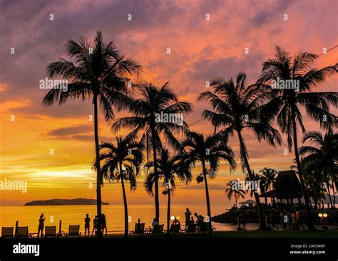 Sunset At Shangri La Tanjung Aru Resort In Kota Kinabalu Borneo