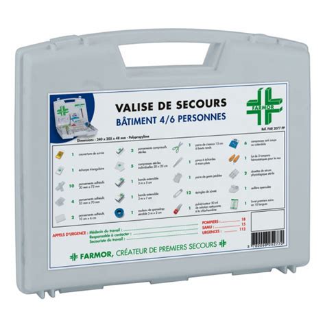 Trousse de secours Bâtiment BTP FARMOR 4 à 6 pers