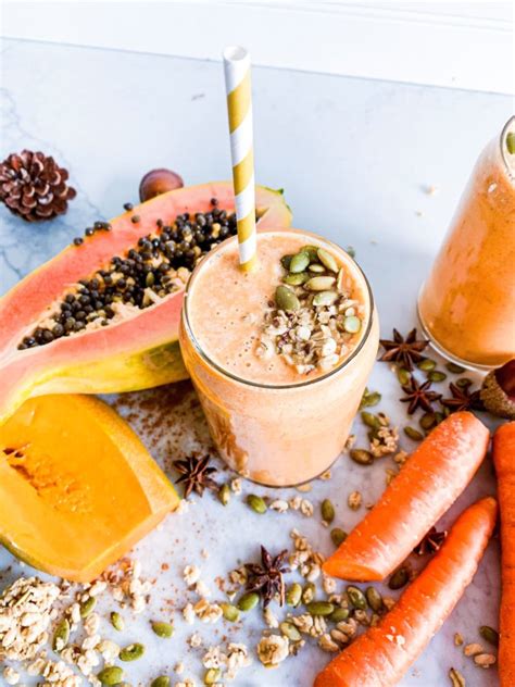 Carrot Papaya Detox Smoothie Thecommunalfeast