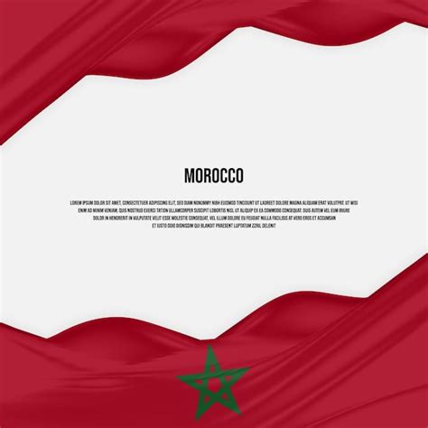 Premium Vector Morocco Flag Design Waving Moroccan Flag Made Of