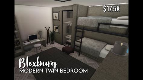 BLOXBURG | Modern Twin Bedroom | Advanced Placing | $17.5K | - YouTube