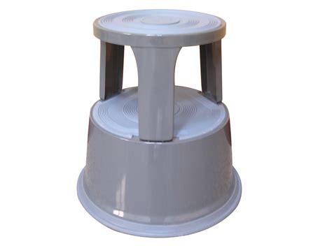 Metal step stool, Light grey | Q-Connect