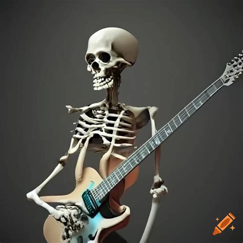 Skeleton Playing Electric Guitar