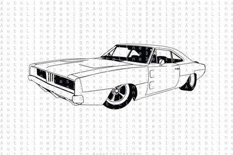 Dodge Charger R T Gen Svg Pdf Dxf Png Eps Illustration Vector