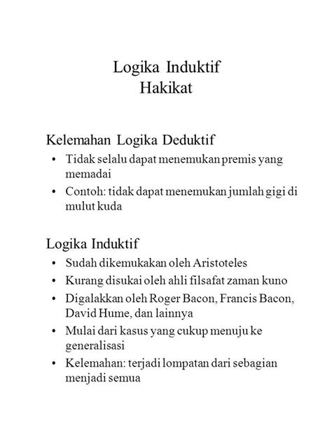 Logika Induktif Dan Deduktif Ilmu