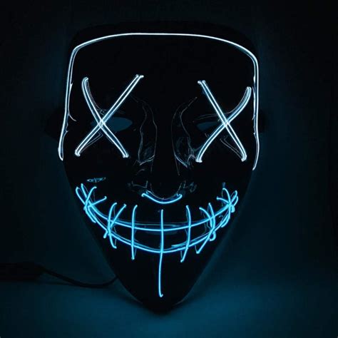 NANA318 The Purge Maske Halloween Maske Led Maske Mit EL Wire Light 4