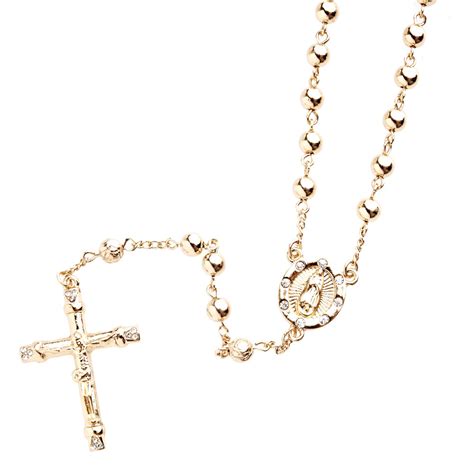 Iced Out Bling Rosenkranz Kette Rosary Gold Ketten B2BLING DE