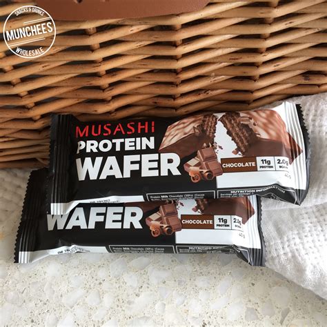 Musashi Protein Wafer Bar Choc 40g Munchees Wholesale