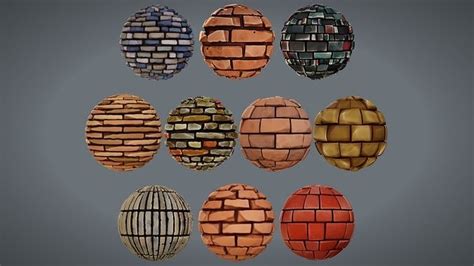 Stylized Pbr Brick Textures Texture Cgtrader