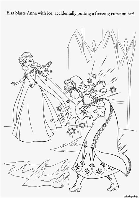 Coloriage Elsa Est Surprise Dessin Elsa à Imprimer