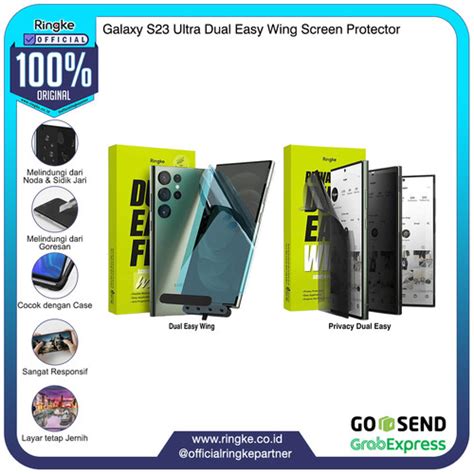 Promo Ringke Galaxy S23 Ultra Dual Easy Wing Screen Protector Clear