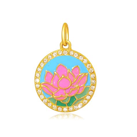 Popular Gold Lotus Pendant Buy Cheap Gold Lotus Pendant Lots From China