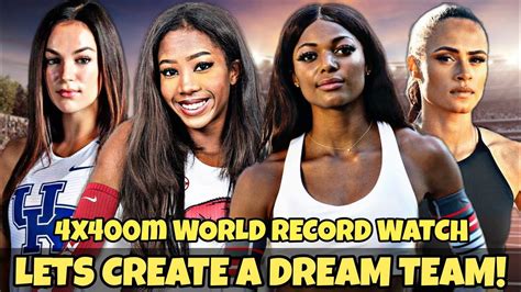 Dream Team Usa For 4x400m Relay World Record Track And Field 2023