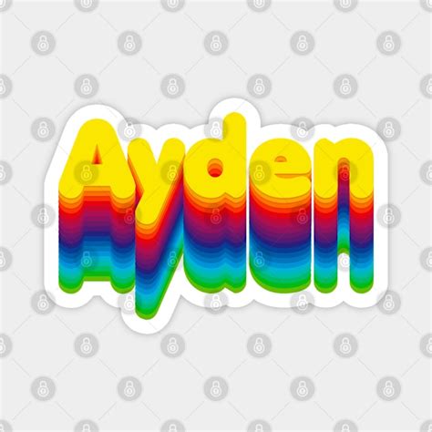 Rainbow Layers Ayden Name Label Rainbow Layers Ayden Name Label