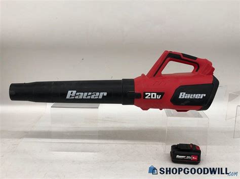 Bauer 20v Cordless Blower Powerful 96 Mph Red And Black Leaf Blower With Battery