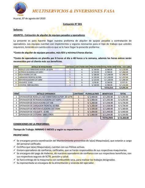 Total 58 Imagen Modelo De Proforma De Cotizacion Abzlocal Mx