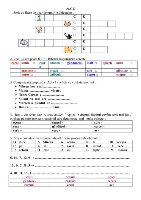 6654510 Fise Limba Romana Clasa I Pdf