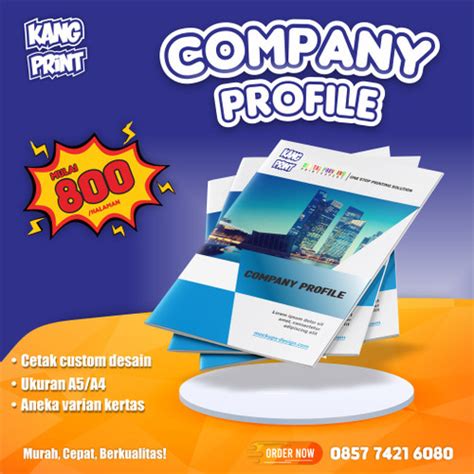 Promo Cetak Company Profile Buku Majalah Custom Full Colour Ap Gr