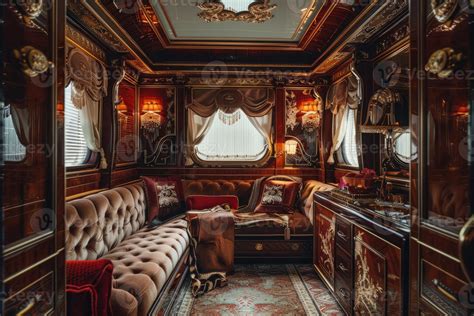 Opulent Train Interior with Luxury Details 46889405 Stock Photo at Vecteezy