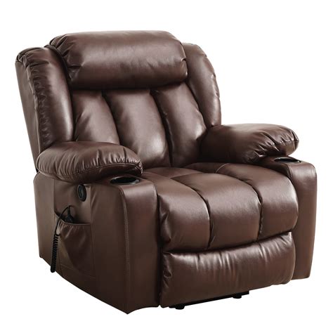 Latitude Run Power Lift Recliner Chair Electric Leather Heated Massage