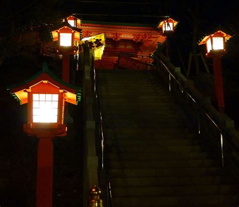 Shrine Steps At Night