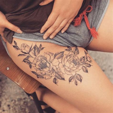 536 Tatuajes Para Mujer En La Pierna 【 Delicados 】 Flower Thigh