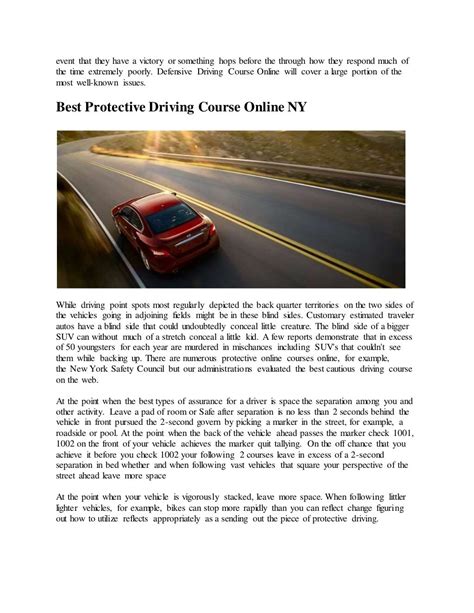 Defensive Driving Course Online New York