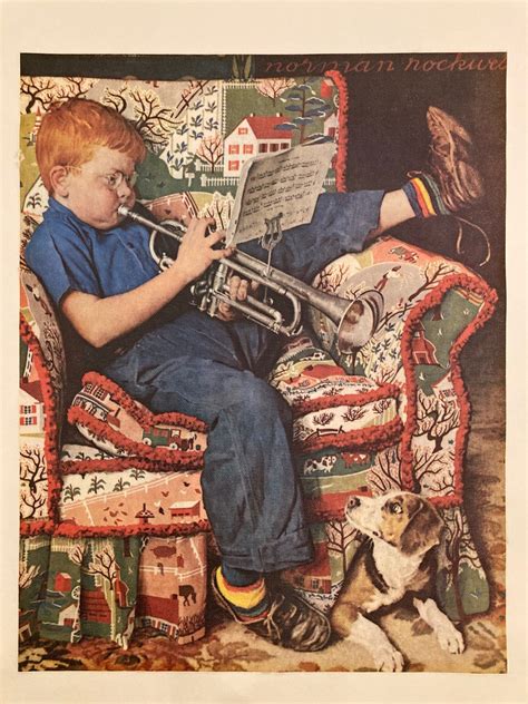 Vintage Norman Rockwell The Trumpeter 1972 Canvas Print 11 Etsy In