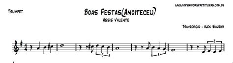 Boas Festas Partitura Trompete O Primo Das Partituras