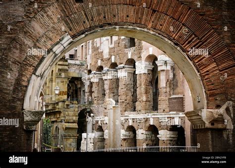 Theatre Of Marcellus From Portico Of Octavia Stock Photo Alamy