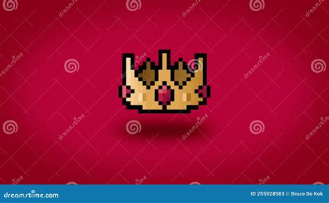 Pixel Bit Royal Crown Background High Res Wallpaper Royalty Free