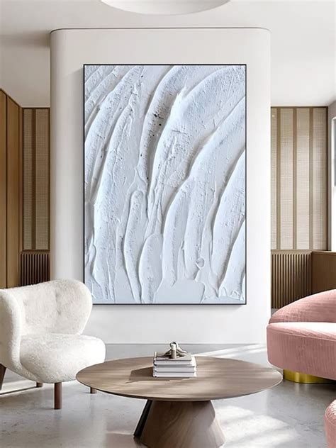 White Abstract Painting White Abstract Art White 3D Texture - Etsy