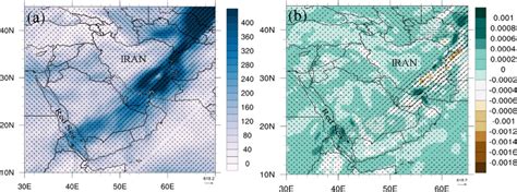 A The Ivt Kg M S And B The Divergence Of The Water Vapor Flux At