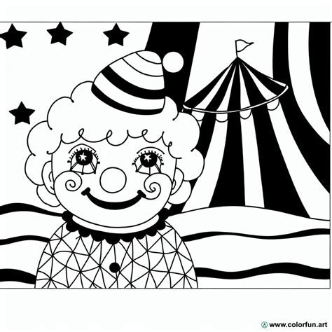 Coloriage mignon d un clown à Télécharger ou à Imprimer gratuitement